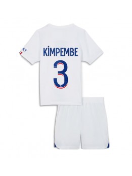 Paris Saint-Germain Presnel Kimpembe #3 Auswärts Trikotsatz für Kinder 2023-24 Kurzarm (+ Kurze Hosen)